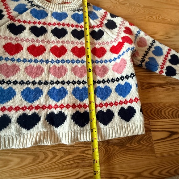 Boden ivory heart fair isle jumper - Picture 4 of 7